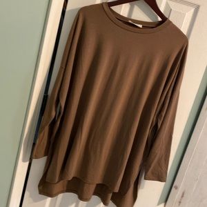 Zenana brown long sleeve tunic